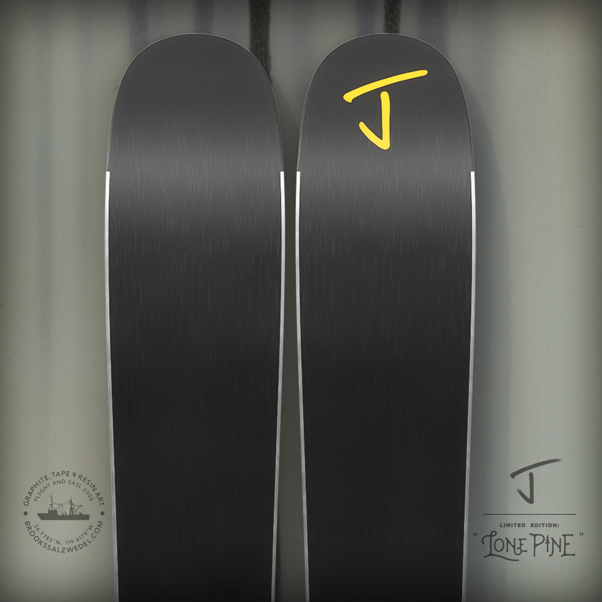 The Metal "LONE PINE" Brooks Salzwedel x J Collab Limited Edition Ski