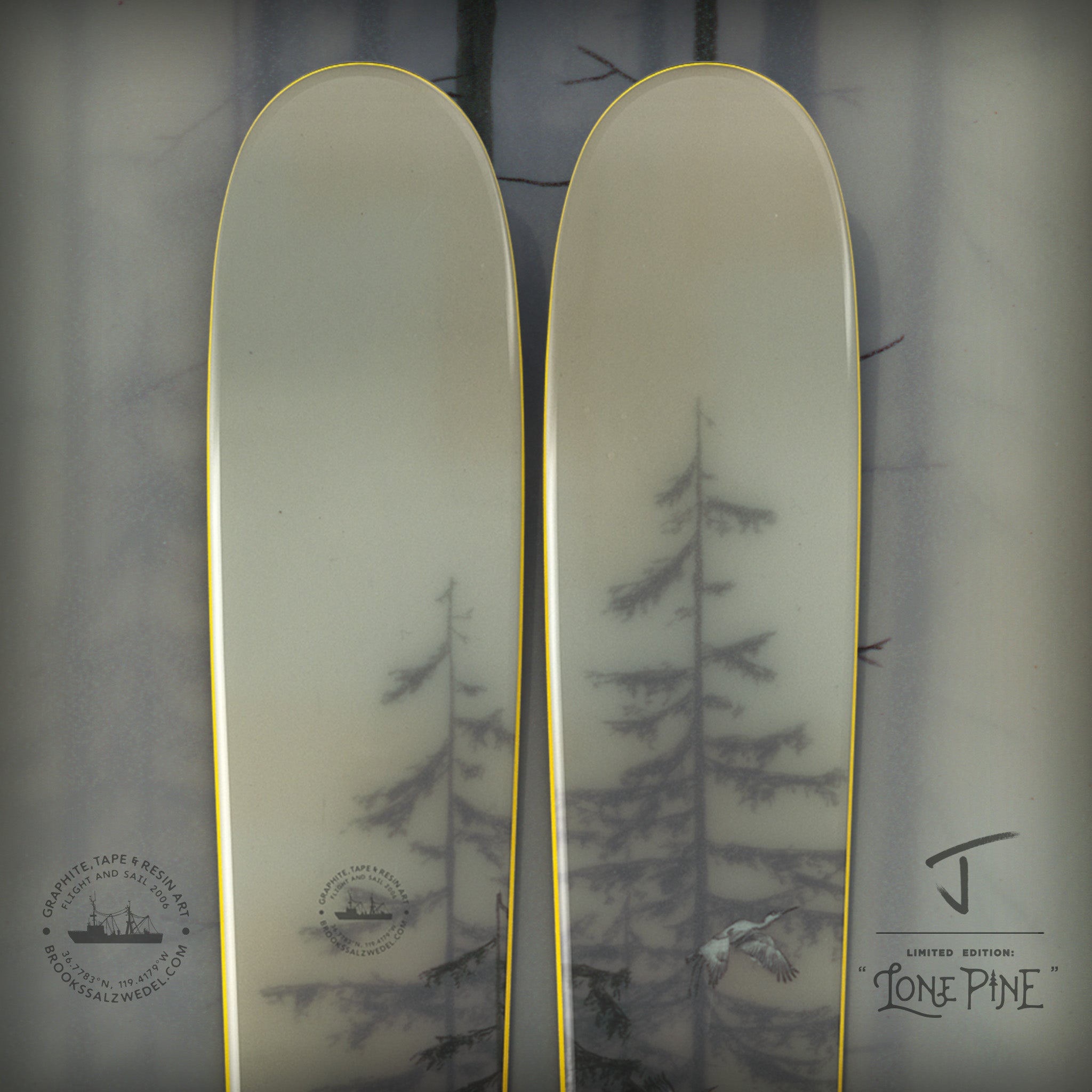 The Metal "LONE PINE" Brooks Salzwedel x J Collab Limited Edition Ski