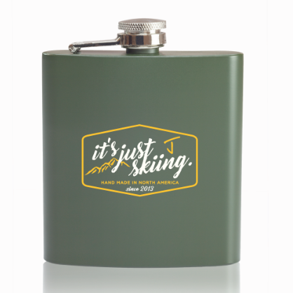 "It's Just Skiing" Flask
