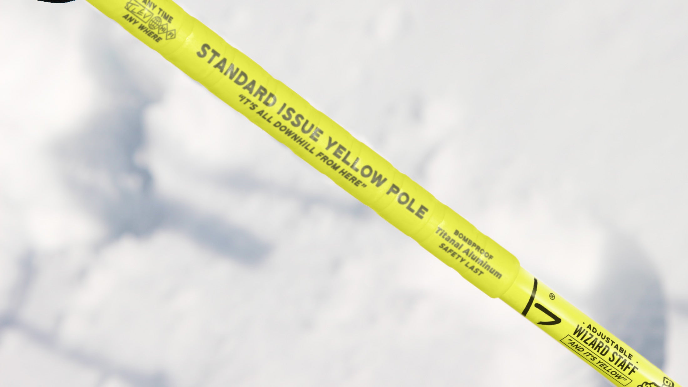 Wizard Staff Pro Adjustable Ski Poles "Standard Issue Yellow"